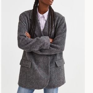 NWOT H&M Wool Blend Oversized Blazer Jacket